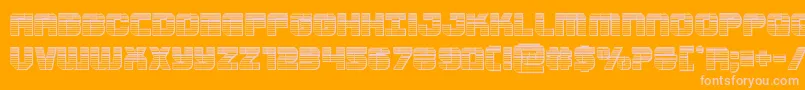 Supersubmarinechrome-Schriftart – Rosa Schriften auf orangefarbenem Hintergrund
