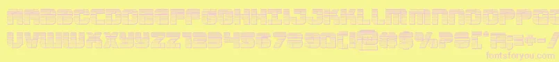 Supersubmarinechrome Font – Pink Fonts on Yellow Background