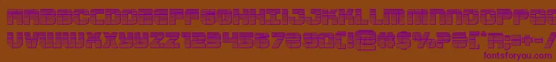 Supersubmarinechrome Font – Purple Fonts on Brown Background