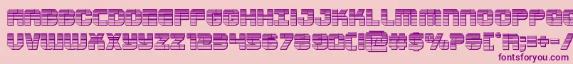 Supersubmarinechrome-Schriftart – Violette Schriften auf rosa Hintergrund