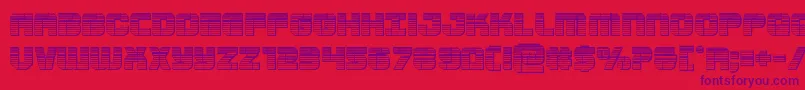 Supersubmarinechrome Font – Purple Fonts on Red Background