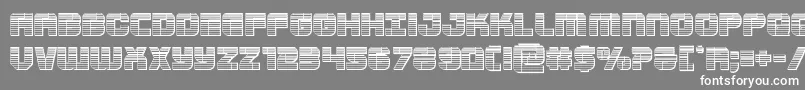 フォントSupersubmarinechrome – 灰色の背景に白い文字