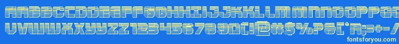 Supersubmarinechrome Font – Yellow Fonts on Blue Background