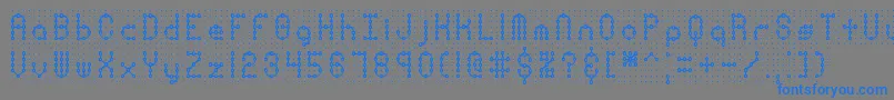 Pindownp Font – Blue Fonts on Gray Background