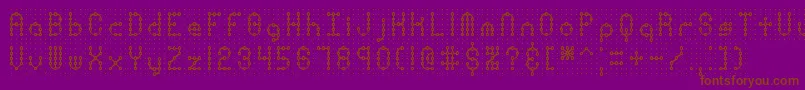 Шрифт Pindownp – коричневые шрифты на фиолетовом фоне