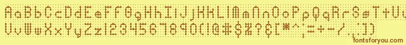 Шрифт Pindownp – коричневые шрифты на жёлтом фоне
