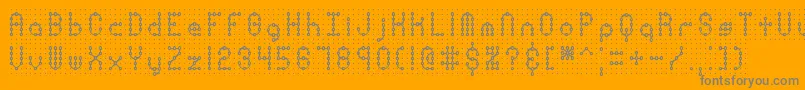 Pindownp Font – Gray Fonts on Orange Background