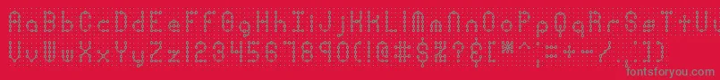 Шрифт Pindownp – серые шрифты на красном фоне