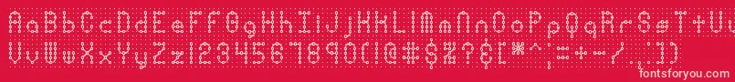 Шрифт Pindownp – розовые шрифты на красном фоне