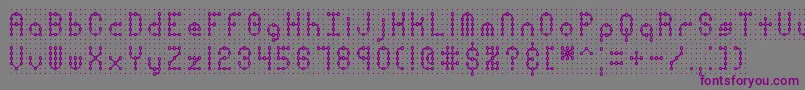 Pindownp Font – Purple Fonts on Gray Background
