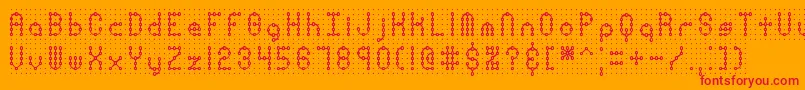 Pindownp Font – Red Fonts on Orange Background