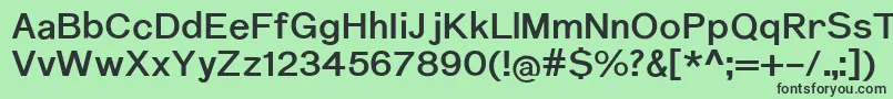 NuromDemibold Font – Black Fonts on Green Background