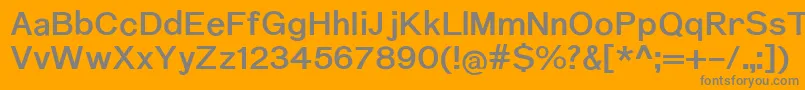 フォントNuromDemibold – オレンジの背景に灰色の文字