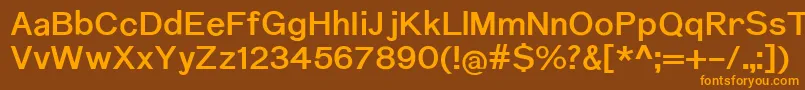 NuromDemibold Font – Orange Fonts on Brown Background