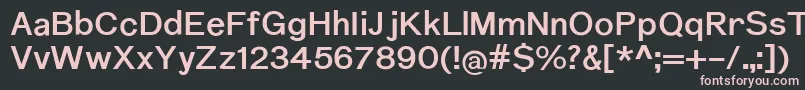 NuromDemibold Font – Pink Fonts on Black Background