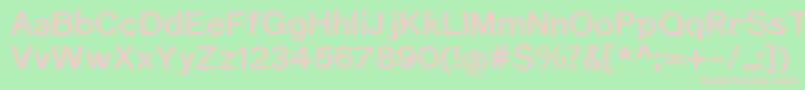 NuromDemibold Font – Pink Fonts on Green Background