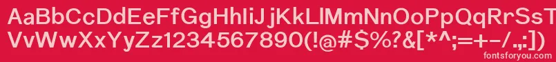 NuromDemibold Font – Pink Fonts on Red Background
