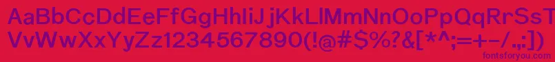 NuromDemibold-Schriftart – Violette Schriften auf rotem Hintergrund
