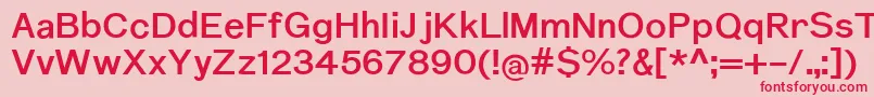 NuromDemibold Font – Red Fonts on Pink Background