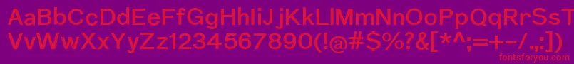 NuromDemibold Font – Red Fonts on Purple Background