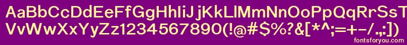 NuromDemibold Font – Yellow Fonts on Purple Background