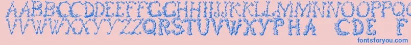 Floraltwo Font – Blue Fonts on Pink Background