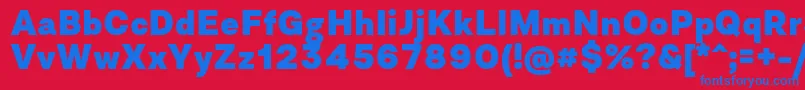 フォントAsketExtrabold – 赤い背景に青い文字