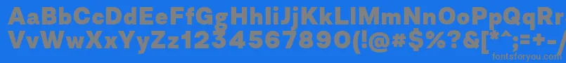 フォントAsketExtrabold – 青い背景に灰色の文字