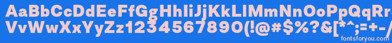 Шрифт AsketExtrabold – розовые шрифты на синем фоне