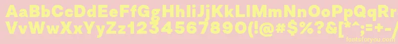 AsketExtrabold Font – Yellow Fonts on Pink Background
