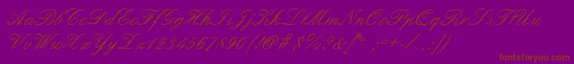 GeFormality-Schriftart – Braune Schriften auf violettem Hintergrund