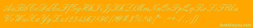 GeFormality Font – Green Fonts on Orange Background