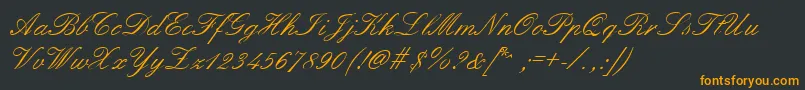 フォントGeFormality – 黒い背景にオレンジの文字