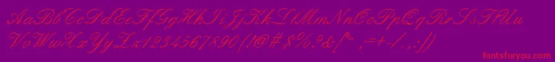 GeFormality Font – Red Fonts on Purple Background