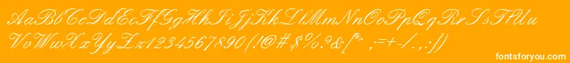 GeFormality-Schriftart – Weiße Schriften auf orangefarbenem Hintergrund