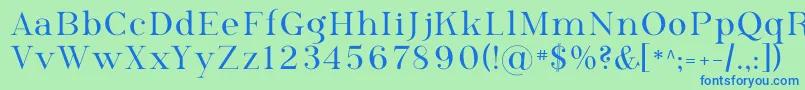 Phosph09-fontti – siniset fontit vihreällä taustalla
