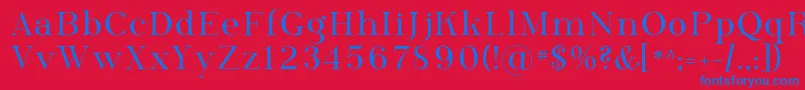 Phosph09 Font – Blue Fonts on Red Background