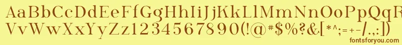 Шрифт Phosph09 – коричневые шрифты на жёлтом фоне