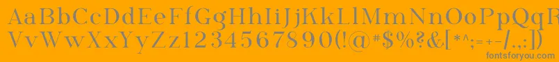 フォントPhosph09 – オレンジの背景に灰色の文字