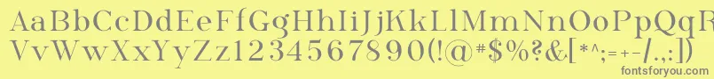 フォントPhosph09 – 黄色の背景に灰色の文字