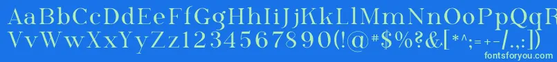 Phosph09 Font – Green Fonts on Blue Background