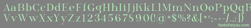 フォントPhosph09 – 灰色の背景に緑のフォント