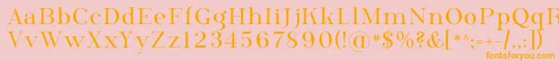 Phosph09 Font – Orange Fonts on Pink Background