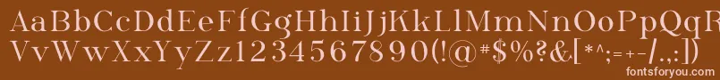 フォントPhosph09 – 茶色の背景にピンクのフォント