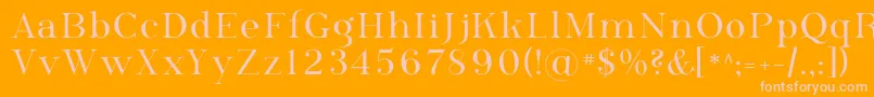 Phosph09-fontti – vaaleanpunaiset fontit oranssilla taustalla