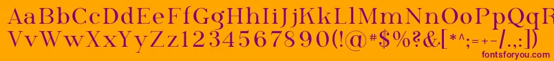 Phosph09 Font – Purple Fonts on Orange Background