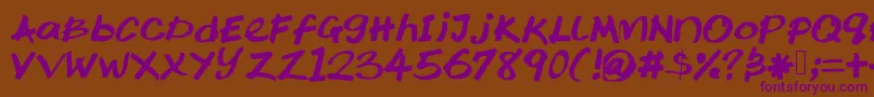 Ktochi Font – Purple Fonts on Brown Background