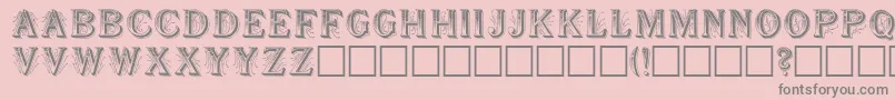 ShowboatRegular-Schriftart – Graue Schriften auf rosa Hintergrund