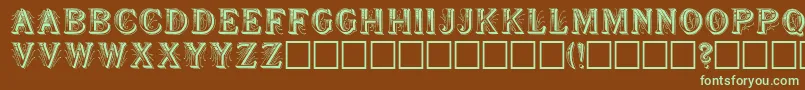 ShowboatRegular Font – Green Fonts on Brown Background