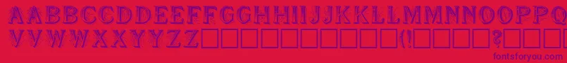 ShowboatRegular Font – Purple Fonts on Red Background